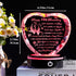 Crystal Heart Keepsake Gift for wife & husband